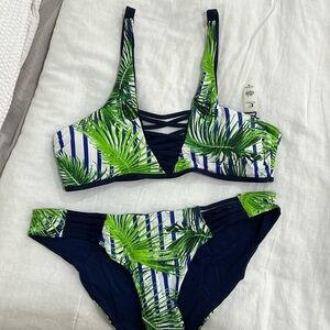 Palm print bikini